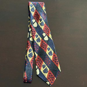 ERMENEGILDO ZEGNA Necktie - Stripe Floral Tie - Made in ITALY - 100% Silk